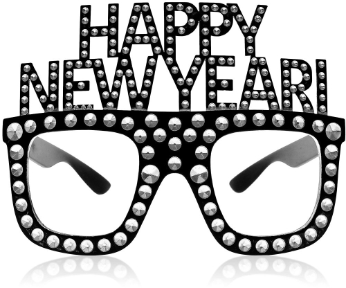 Happy New Year briller, sort