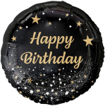 Folieballon Happy Birthday, sort