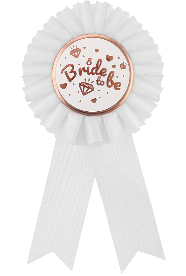 Bride to be badge med satinbånd