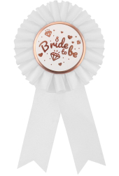 Bride to be badge med satinbånd