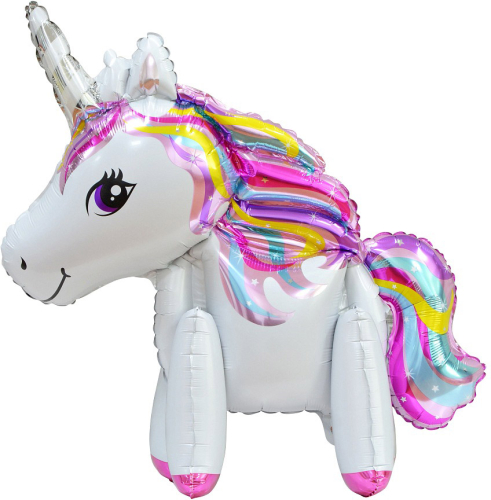 Ballon unicorn, stående 65 cm