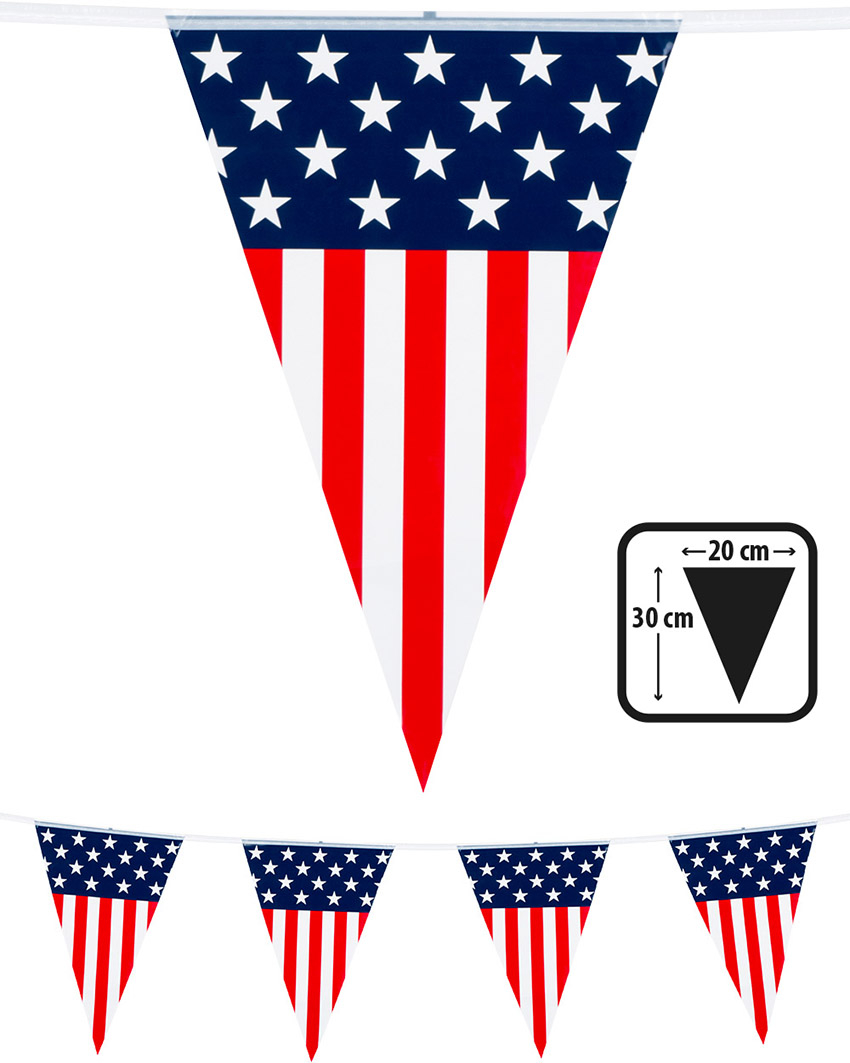 Flagguirlande USA, 6 m