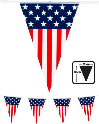 Flagguirlande USA, 6 m
