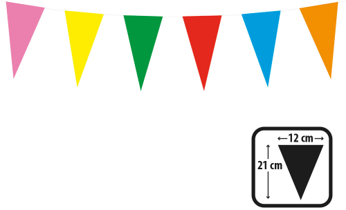Flagguirlande i papir 10 m