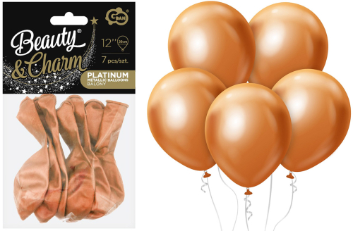 Ballon metallic kobber 7-pak