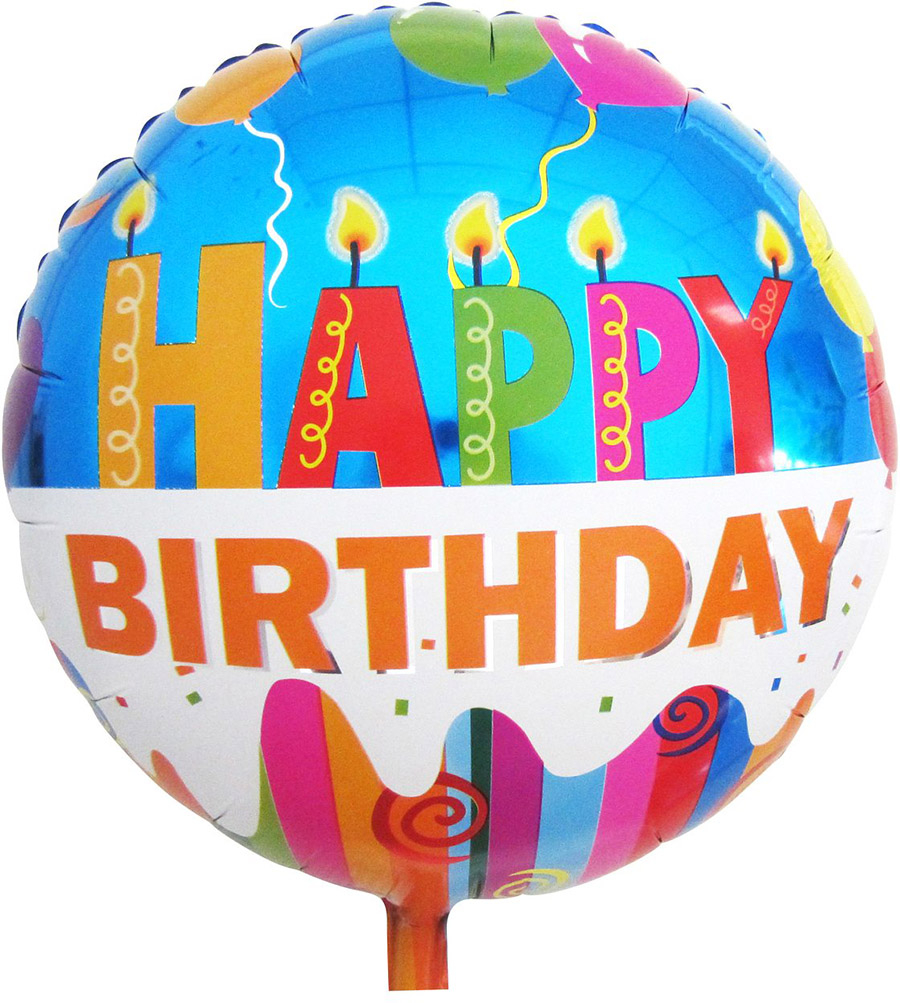 Folieballon Birthday kagelys