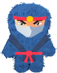 Pinata ninja 33x10x44 cm