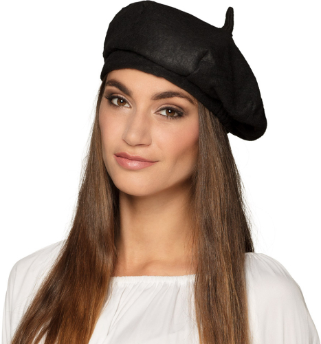 Fransk baret hat, sort