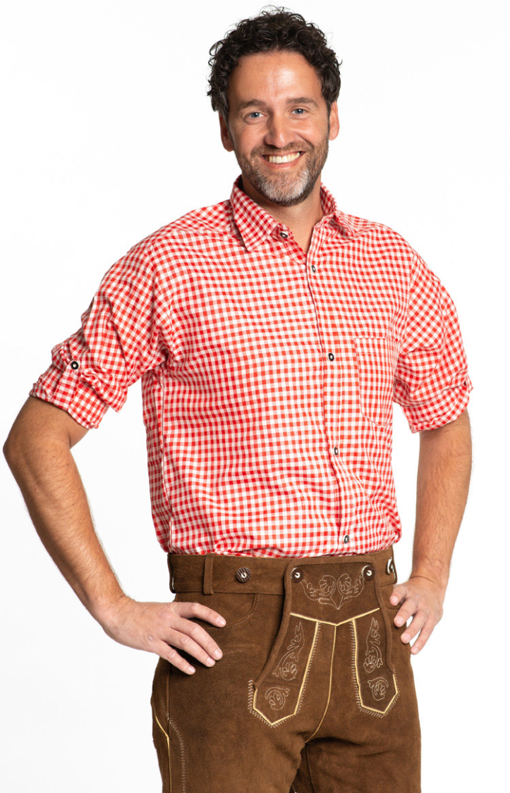 Ternet skjorte rød, 2XL