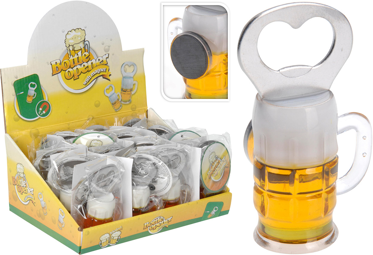 Øl-krus oplukker køleskabsmagnet