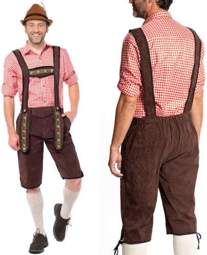Lederhosen Johann brun, 2XL