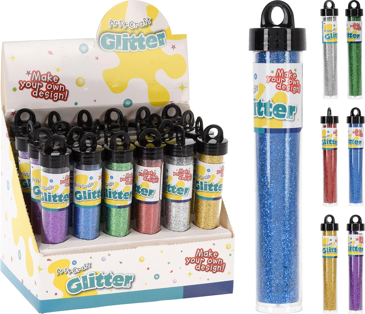 Glitter i plastrør