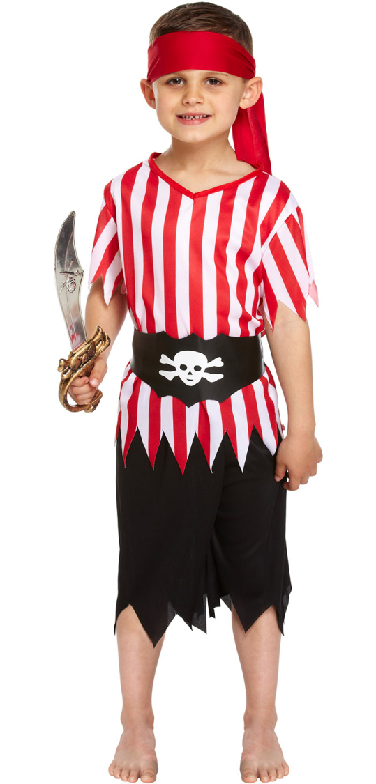 Pirat kostume, 10-12 år
