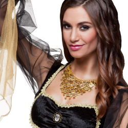 Mavedanser halskæde, guld