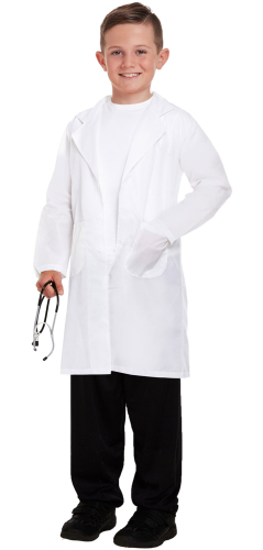 Lægekittel 10-12 år, hvid