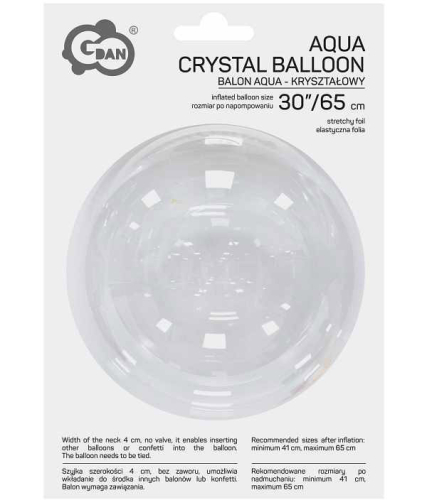 Krystal bobleballon 65 cm