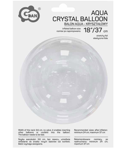 Krystal bobleballon 37 cm