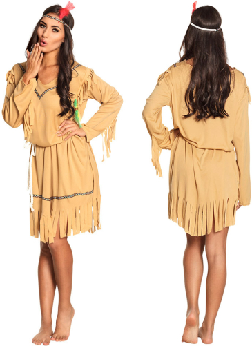 Indianerpige kostume, M