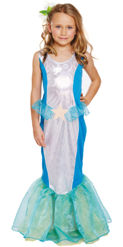Havfrue kostume 7-9 år