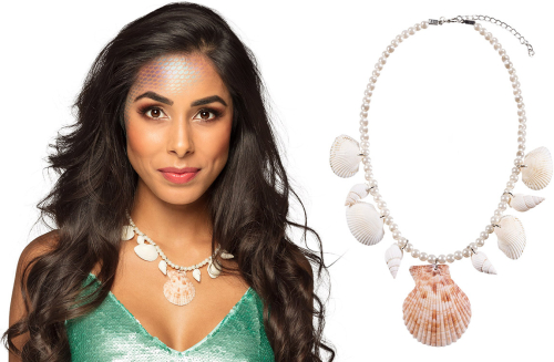 Havfrue halskæde muslingeskaller