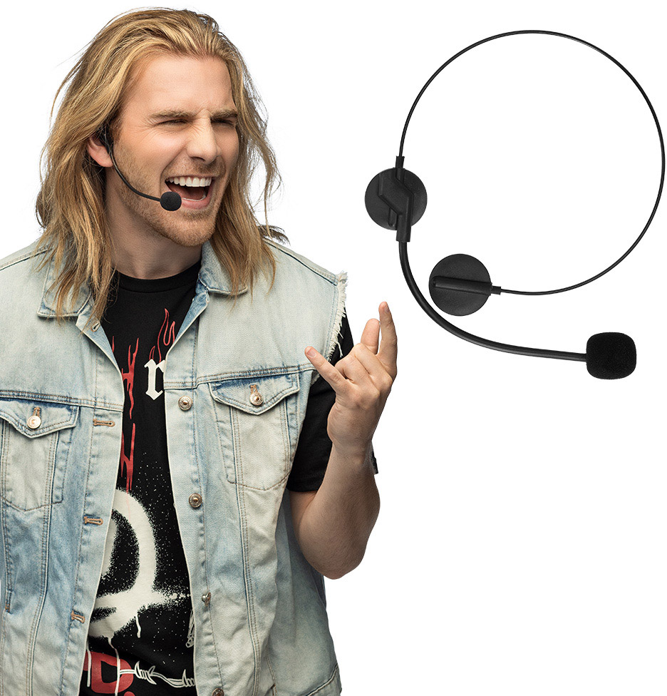 Falsk headset med mikrofon