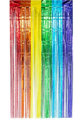 Dørgardin lametta, regnbue/pride