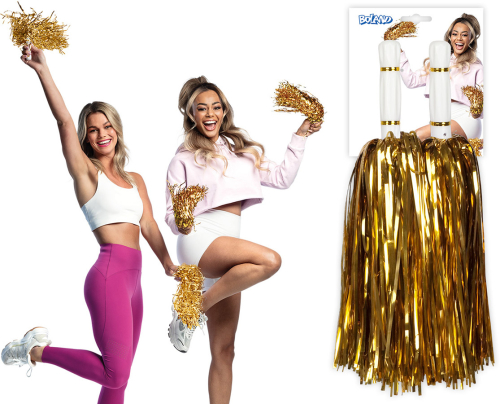Cheerleader pom poms, guld