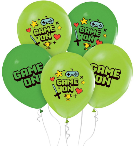 Game On balloner 5-pak