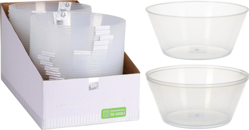 Plast skål 750 ml 2-pak