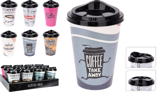 Kaffekrus 500 ml med låg, plast