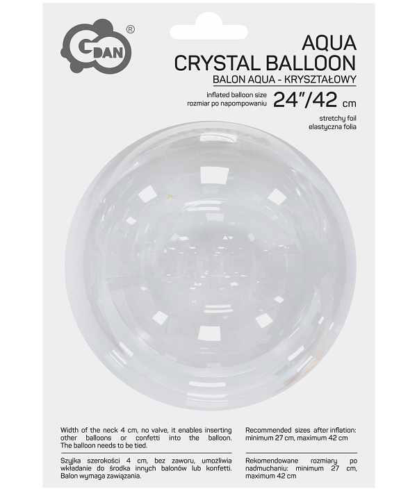 Krystal bobleballon 42 cm