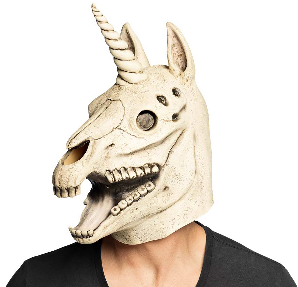 Unicorn kranie latex maske