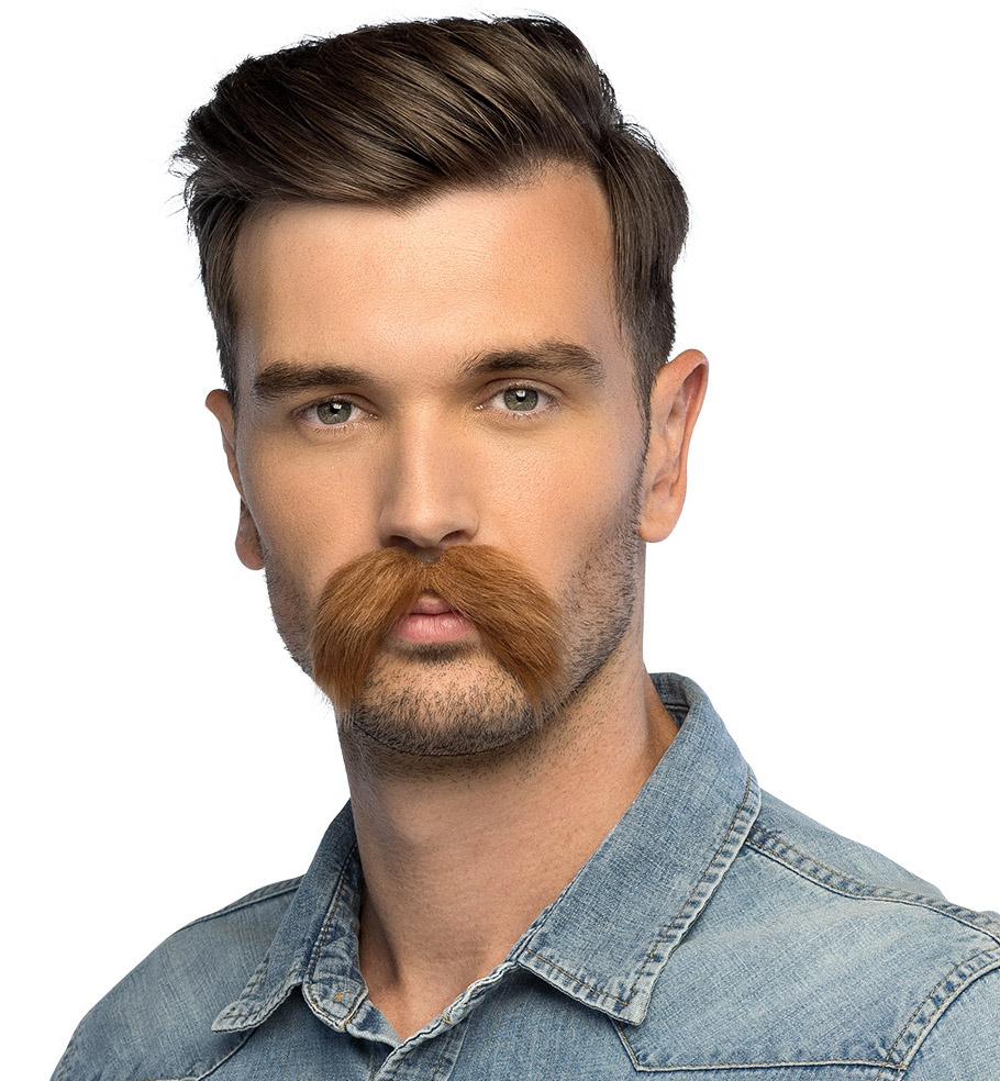 Overskæg, brun