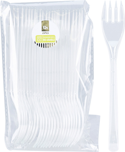 Plastik bestik, gafler 25-pak