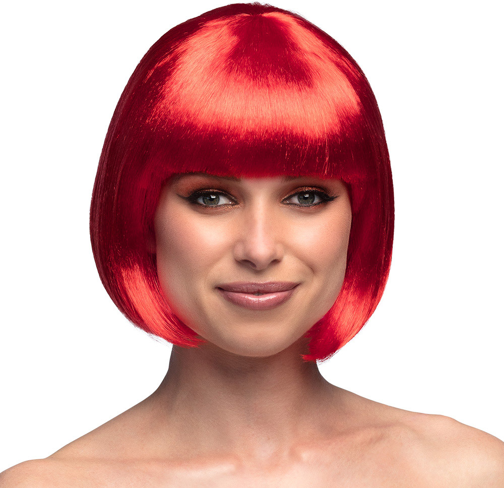 Pagehår paryk, rød