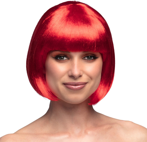 Pagehår paryk, rød