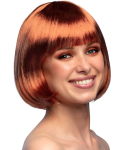 Pagehår paryk, kobber/brun