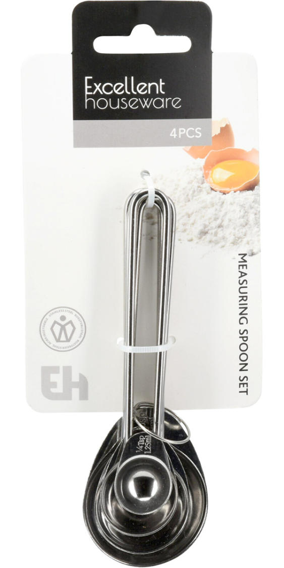 Måleske sæt 4 dele, metal