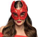 Djævel blonde maske, rød