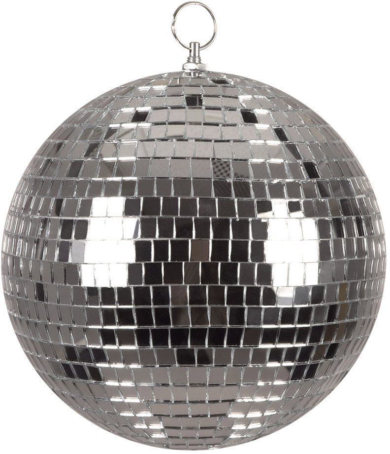 Diskokugle ø 20 cm, sølv