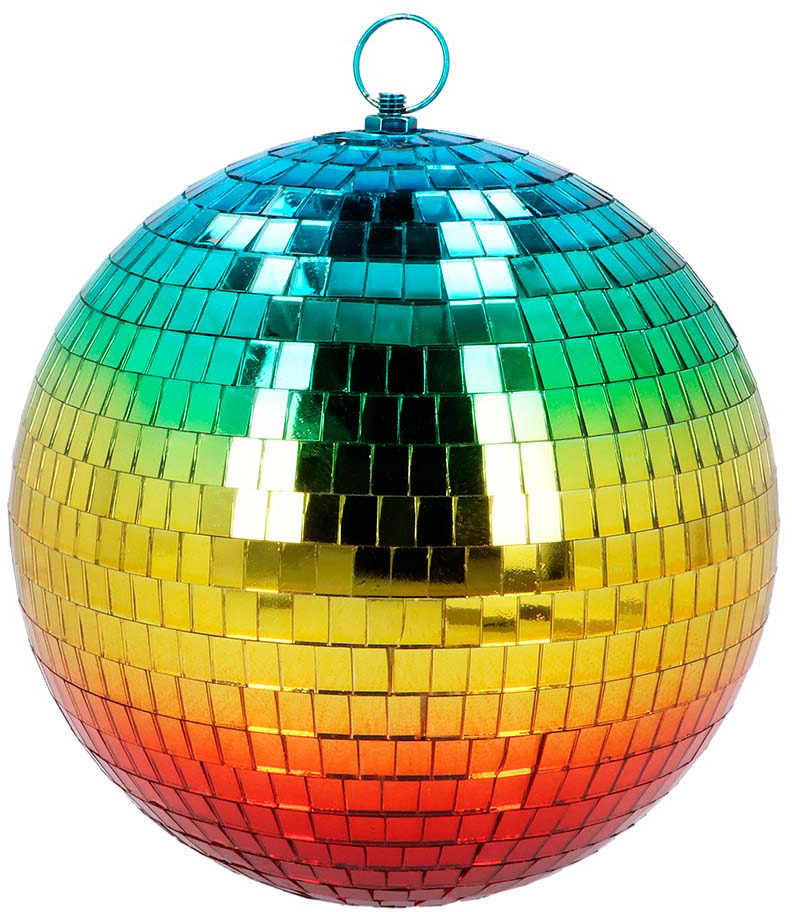 Diskokugle ø 20 cm, regnbue