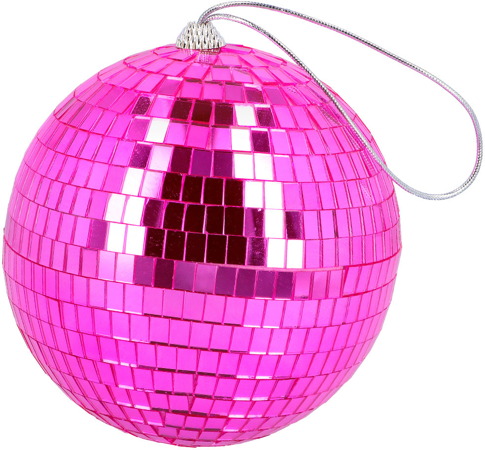 Diskokugle ø 15 cm, pink