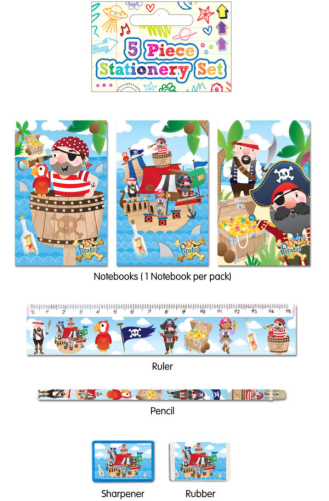 Pirat skrivesæt 5 dele