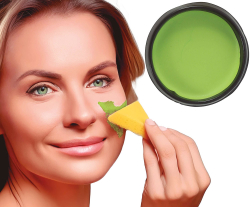 Sminke med svamp, lysegrøn