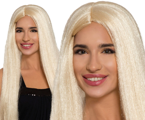 Paryk lang glat, blond
