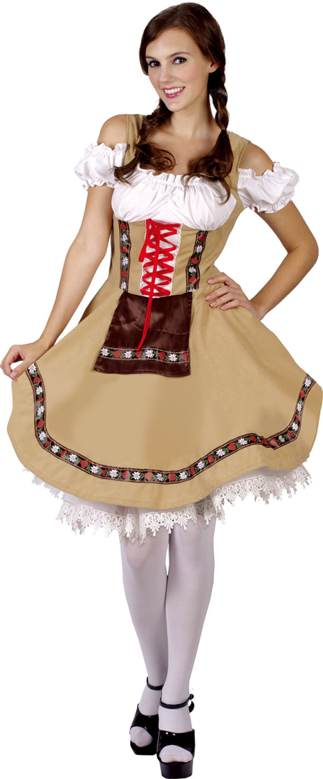 Alpine girl tyrolerkjole, M/L