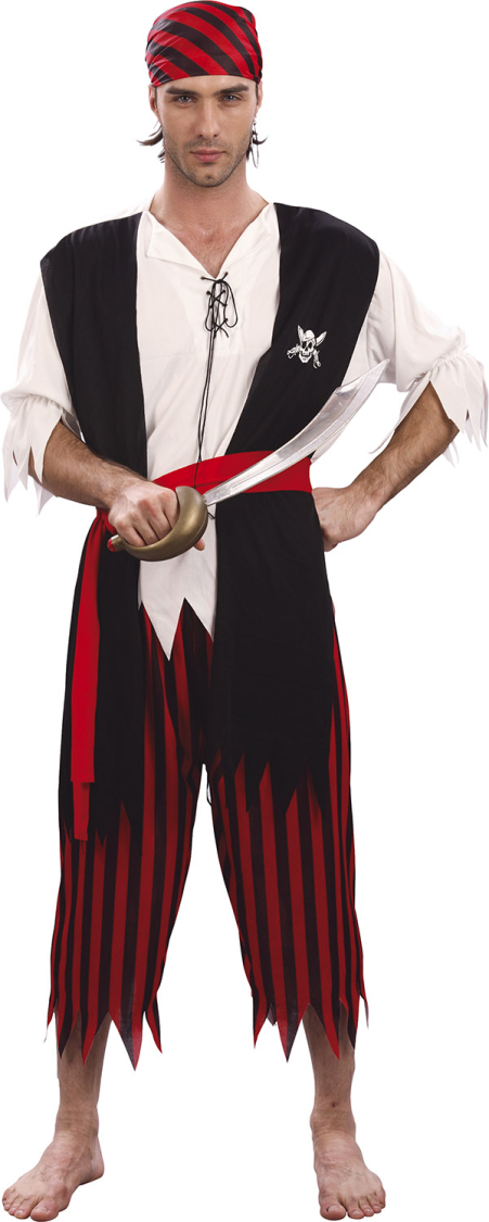 Pirat mand kostume, one size