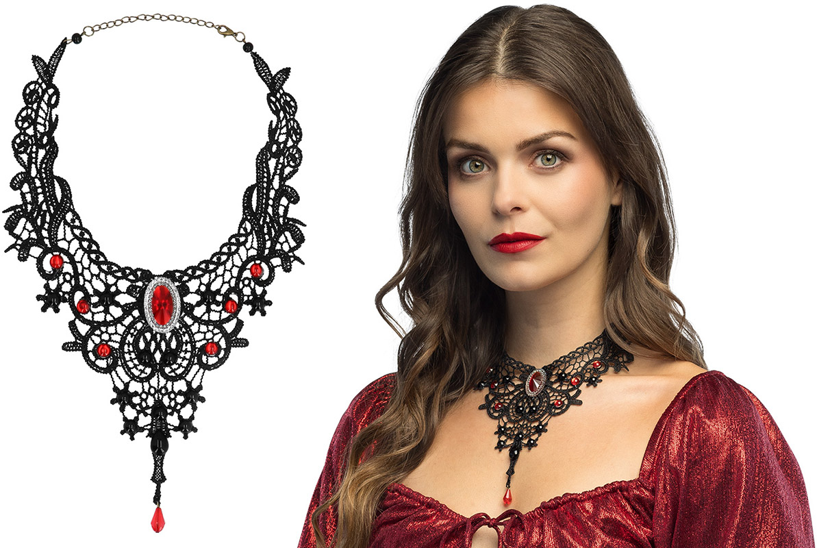 Vampyr choker blonde med sten