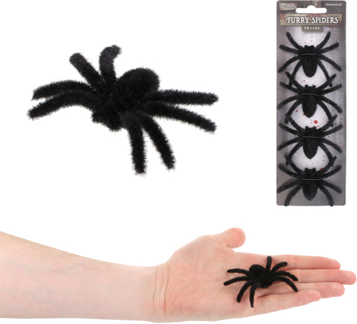 Edderkop 7 cm 4-pak, sort