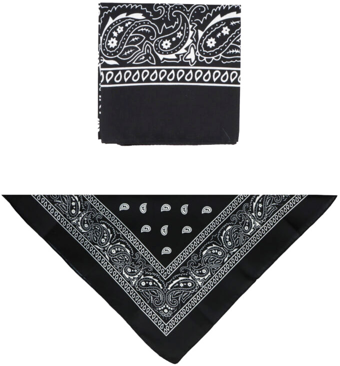Cowboy bandana tørklæde, sort